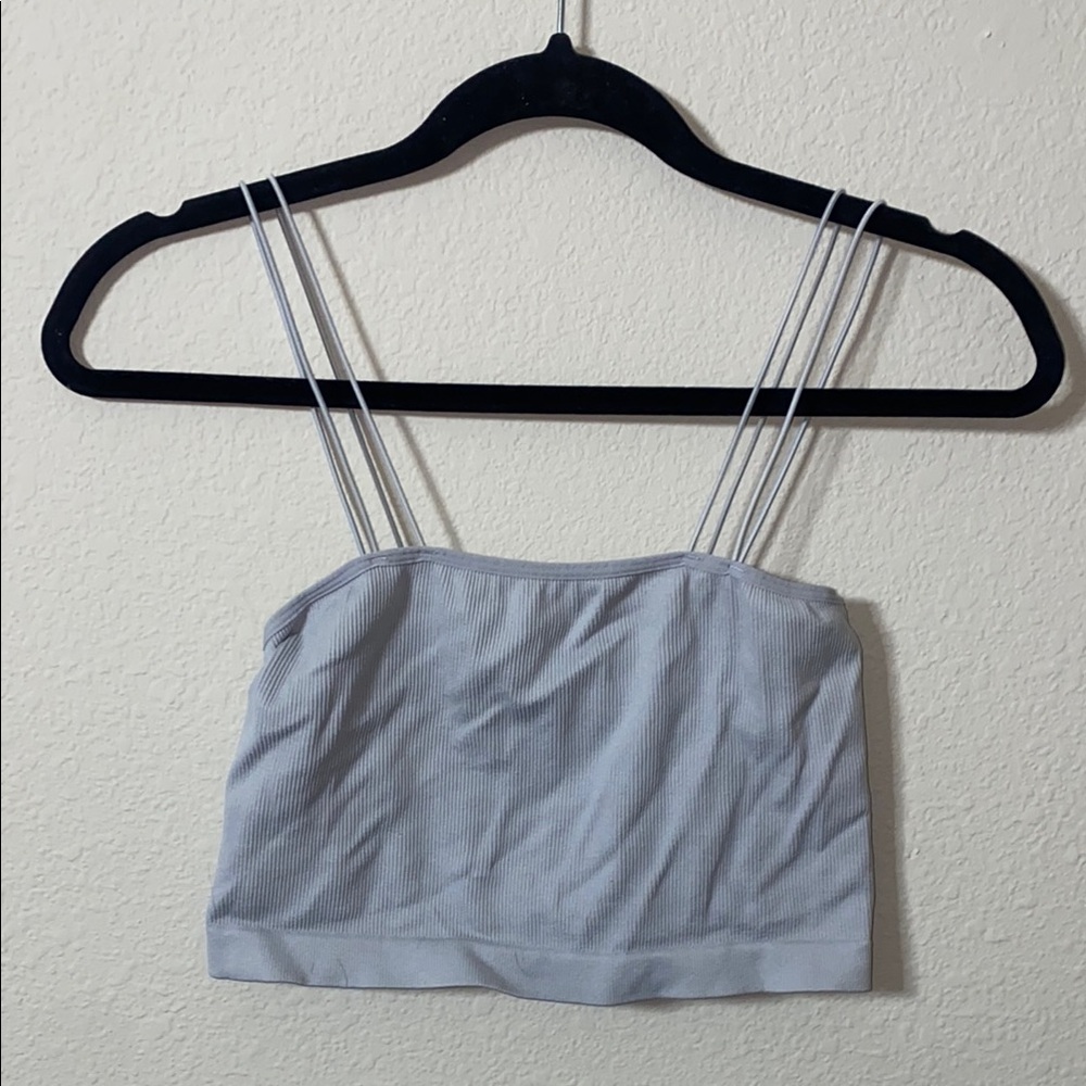 🐆Women's Gray Strappy Top! - Picture 1 of 6
